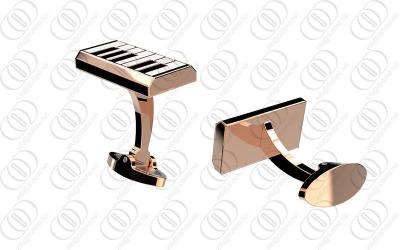 China Piano Keyboard Stainless Steel Cuff Link for sale