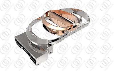 China Stainless Steel Stylish Ladies Belt Buckle Rose Gold and Silver Tones for sale