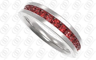 China Red CZ Perfect Wedding Diamond Rings Shiny and Matte Finish for sale