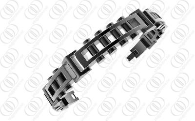 China Black Link Bracelet  Ti2 Titanium Jewelry With Stylish Design , Metal Bracelets For Men for sale