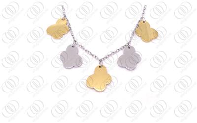 China Fashion Chain Necklace With Gold and Silver Two Tones Charms for sale