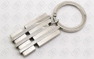 China Stylish Silver Stainless Steel Keychain Shiny Polished and Brushed Finish for sale