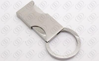 China Stylish Square Silver Keychain With Mirror Spring Open and Close for sale