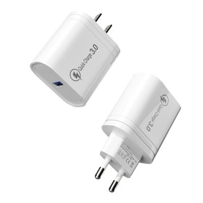 China Charing USA Plug QC 18W Charging Power Supplier Wall USB Fast Charger One 18W Power Adapter For Iphone 13 Charger for sale