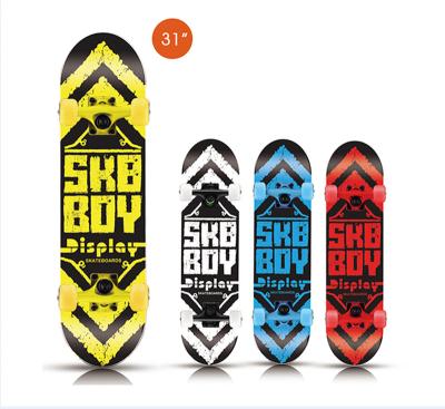 China Youngsters 2022 China Factory Cheap 31*8inch custom design skate board decks wholesale 7 ply wood skateboard for sale