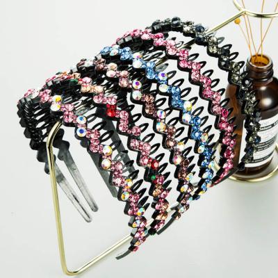 China Korean style/Korean style Korean version of the toothed non-slip acrylic style rhinestone headband rhinestone hair accessories for sale