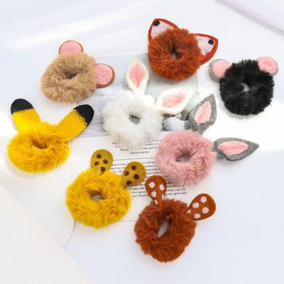 China Korean Style/2020New Dongdaemun Style Animal Hair Tie Korean Super Cute Autumn Winter Plush Hair Accessories for sale