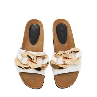 China LIGHTWEIGHT MGM Metal Rings Open-Toe Ladies Arch Support Women To Plug Slides for sale