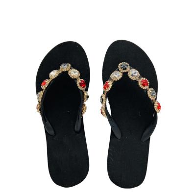 China Fashion Trend Women's Crystal Slippers Beach Flip Flops Thongs for sale