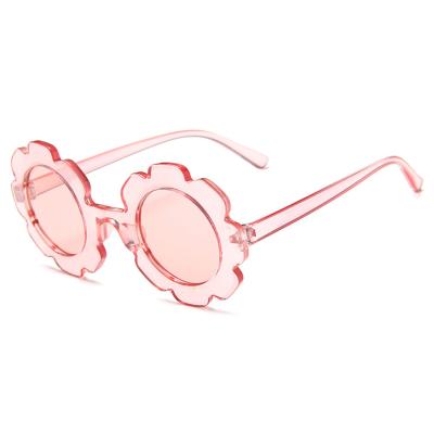 China New Cute Baby Sunflower Children Sunglasses Comfortable Colorful Sunglasses Round Frame Flower Children Sunglasses for sale