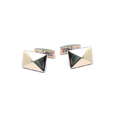 China Personality and Elegant Effeeter Fashion Stainless Steel Suit Shirt Cufflinks Mounted Gold Plating Sand Blast for sale