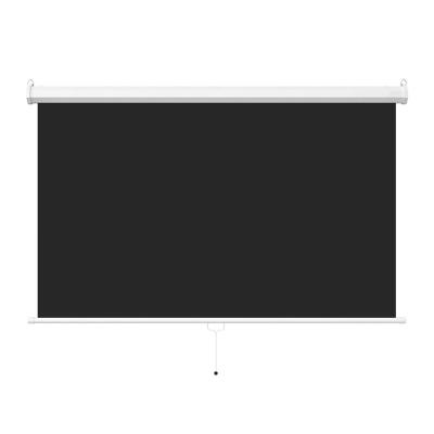 China Customizable Manual Projection Screen 120 Pull Down 16 Inch 9 Ratio Height Projector Screen For In Day Light Use for sale