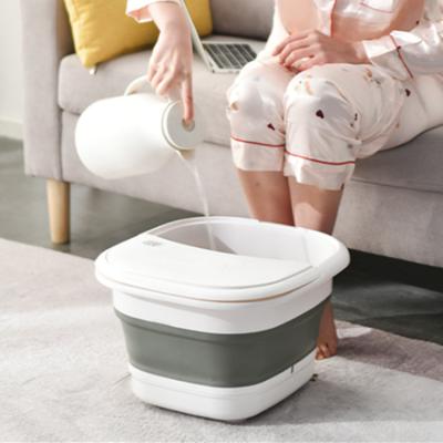 China Portable Heating Relax Bucket Basin Pedicure Foot Massager Foot Spa Collapsible Soaking Bath for sale