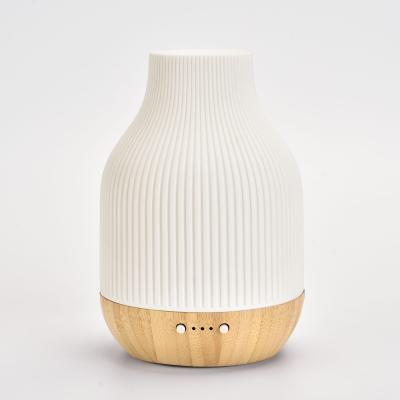 China Household SOICARE Electric Ultrasonic Bamboo Ceramic Wooden Essential Oil Aroma Diffuser for sale