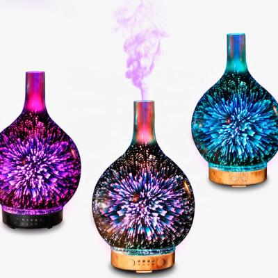 China Household Soicare 3D Essential Oil Ultrasonic Aroma Diffuser Glass Diffuser for sale