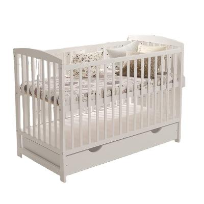 China Cheapest Modern Newborn Baby Crib Hanging Toy, Safety Fence and Wooden Teething Rails for sale