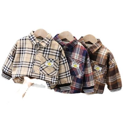 China New cartoon plush face boys shirt kids winter warm windproof clothing thickened thickened smile coat for sale