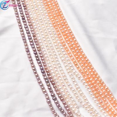 China Jewelry Making Freshwater Near Pearl Potato Freshwater Pearl Round Strand 4-5mm Real Freshwater Pearl for sale