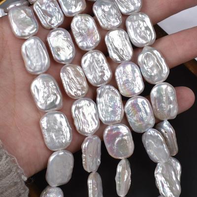 China Jewelry Making Natural Light Water Strong Light Bead 12-13mm Rectangular DIY Baroque Shaped Beaded Necklace Handmade Semi-Productions for sale