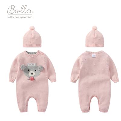 China Bolla Autumn Winter Romper Newborn Baby Knitted Onesie Baby Sweater Jumpsuit Breathable Long Sleeve Jumpsuit for sale