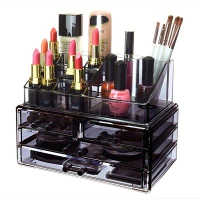 China Sustainable Modern Home Storage 5 Drawer Makeup Organizer Skincare Cosmetics Storage Box Acrylic for sale