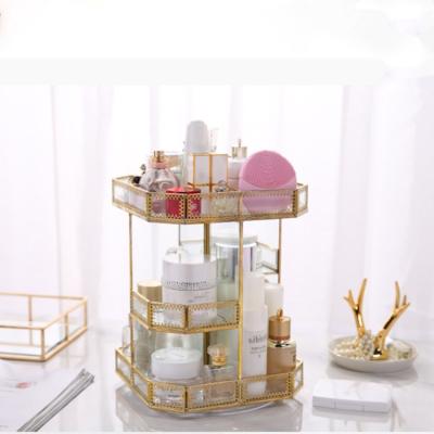 China Sustainable Home Decor Desk Organizer Make Up Lipstick Holder 360 Degree Rotating Makeup Organizer for sale