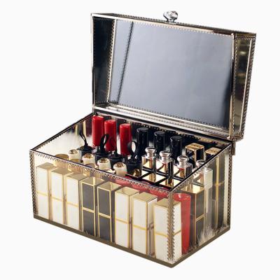 China 18 Slots Sustainable Makeup Lip Gloss Storage Case Lipstick Organizer Modern Home Luster for sale