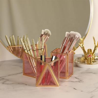 China Viable High Quality Glass Brush Holder Makeup Brush Organizer for sale