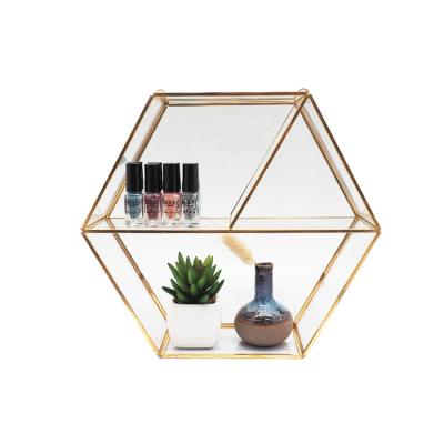 China Minimalist Wall Hanging Metal Storage Shelf For Other Home Glass Wall Shelf Home Decoration Decor Floating Shelves for sale