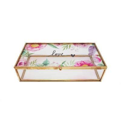 China New design gift packaging box/decorative square glass box glass jewelry box/trinket box for sale for sale