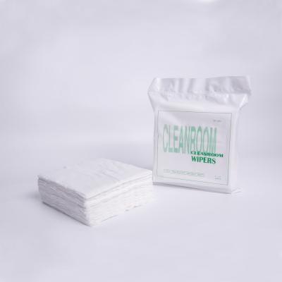 China Silicon Free Class 10 Cleanroom Wipes With Knitted Polyester And Nylon Material for sale