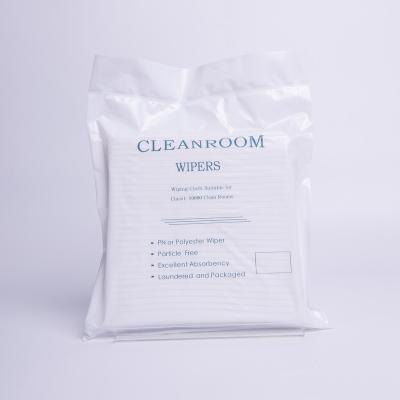 China Industry Clean Cloth Wiper Microfiber Cleanroom Wipes Industrial Lint Free Polyester 180gsm for sale