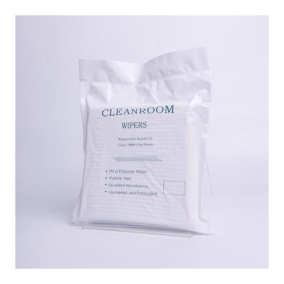 China Microfiber with superior yarn low absorbency Conductive fiber Cleanroom wiper ideal for ESD-safe environments for sale