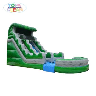 China Large PVC Slide Outdoor Adult Kids Inflatable Water Slide With Pool for sale