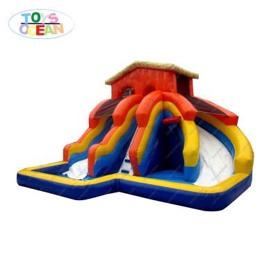 China PVC Kids Inflatable Water Slide With Pool Outdoor Playground for sale