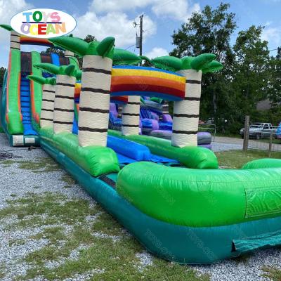 China Giant Vinyl Kids Inflatable Water Slide With Pool for sale