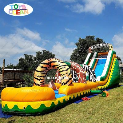 China PVC 2022 custom design cheap banzai inflatable water slide with pool for sale