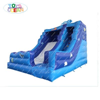 China 2022 New Design PVC Inflatable Shark Slide For Kids Ocean Theme Party Rental for sale