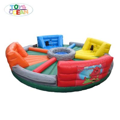 China Chow Down Hungry Inflatable Bungee Hippo Game Vinyl Hippo Running Sport for sale