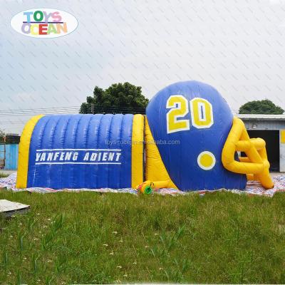 China New Oxford Helmet Inflatable Soccer Tunnel Inflatable Mascot Tunnels for sale