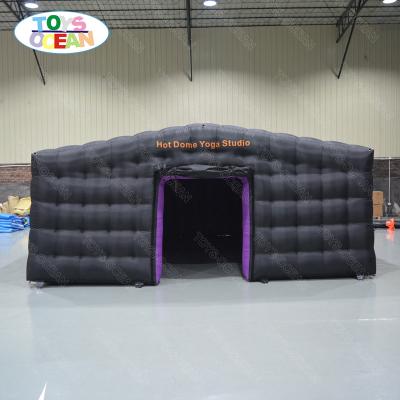 China Custom Portable Outdoor Yoga Tent Nightclub Cube Party Bar Tent Inflatable Night Club For Disco Wedding Event X-3372 for sale