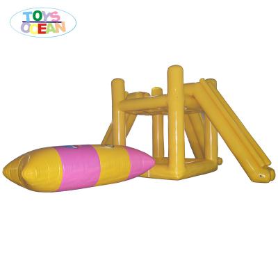 China 0.90mm New PVC Inflatable Slide Floating Tower For Water Catapult Blob For Lake Toys for sale