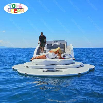 China 2022 New Design PVC Inflatable Portable Yacht Expansion Hot-selling Health Inflatable Island for sale