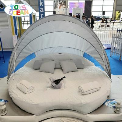 China 2022 New Design PVC New Design Inflatable Portable Expansion Health Island Water Leisure Inflatable Platform for sale