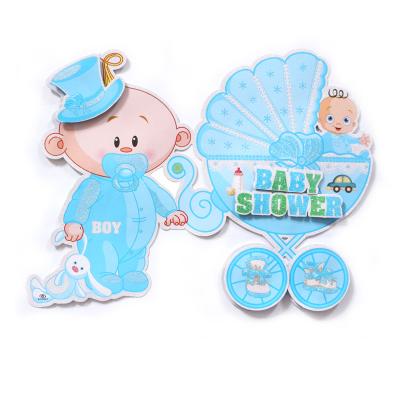 China Baby Shower Party Decorations Baby Shower Paper Stickers for Gender Reveal Party for sale