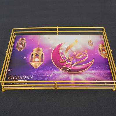 China Ramadan Decoration New Dining Room Decoration Mubarak Crafts Ramadan Eid Tray for sale