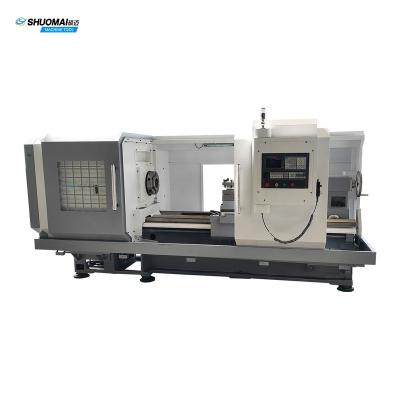 China CK61100 heavy duty flat bed horizontal metal processing CNC lathe tool machine Te koop