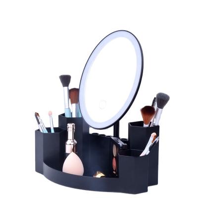 China High-definition light-filled desk folding belt makeup lighted led touch tube can be fitted makeup mirror for sale