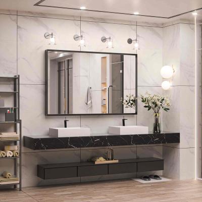 China Modern CE Certificate Wall Mounted Luxury Custom Mirror Decor Aluminum Alloy Metal Mirror Frame for sale