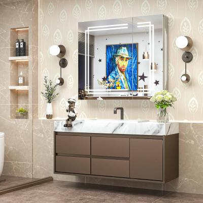 China Modern High Quality Mirror Storage Project Hotel Vanity Bathroom Mirror Smart Medicine Cabinets for sale